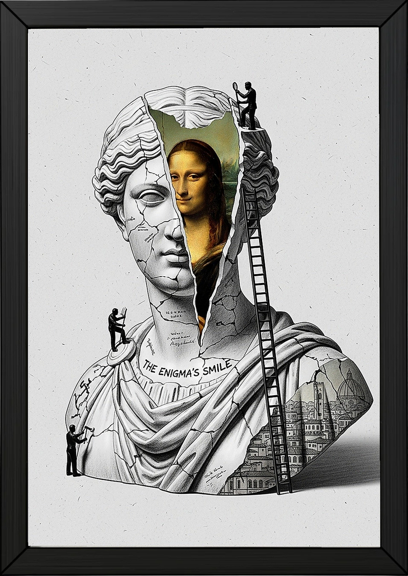 The Enigma's Smile — Mona Lisa Wall Art Print