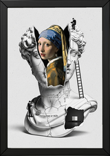 Glimmer of Truth — Vermeer's Girl with a Pearl Earring Wall Art Print