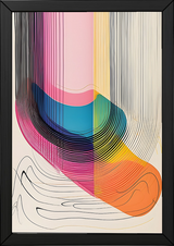 Vivid Flow Wall Art Print — Bold Fluid Abstract Poster