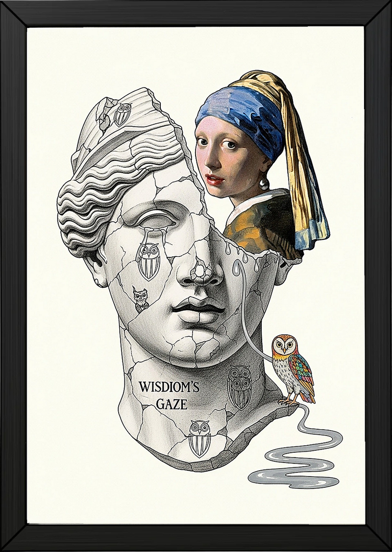 Wisdom's Gaze — Vermeer's Girl with a Pearl Earring Wall Art Print
