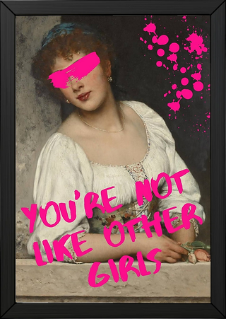 You're Not Like Other Girls Wall Art Print — Ironic Feminist Quote Poster