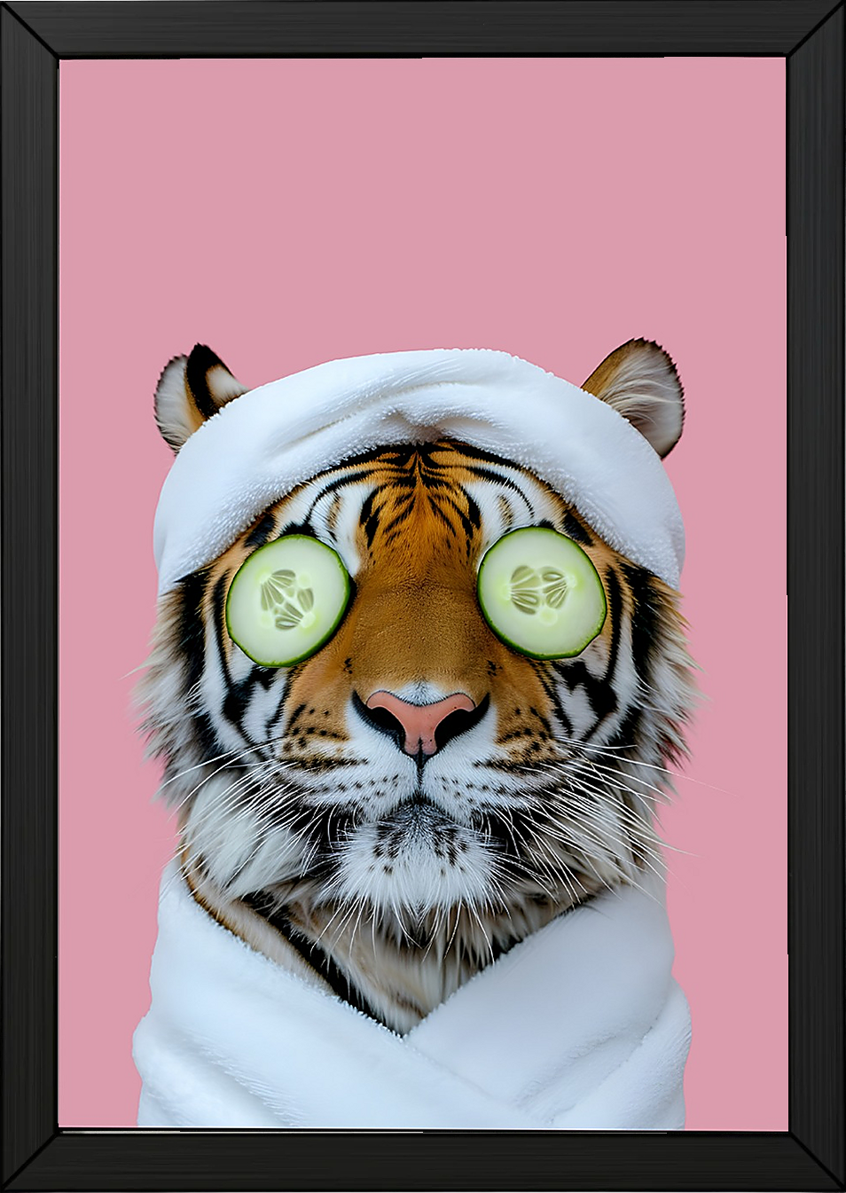 Tiger Retreat Wall Art Print — Bold Animal Portrait Poster
