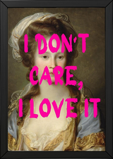 I Don't Care Wall Art Print — Cool Sarcastic Quote Poster