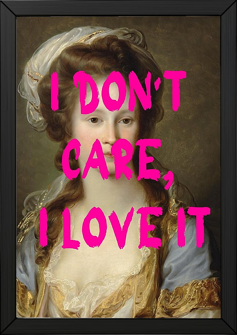 I Don't Care Wall Art Print — Cool Sarcastic Quote Poster