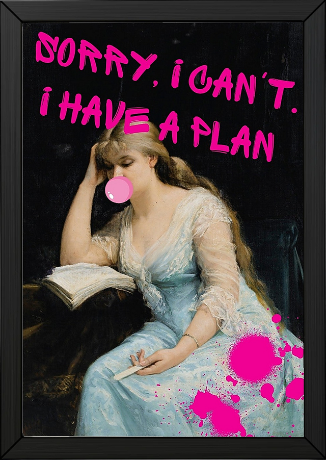 She's Got a Plan Wall Art Print — Strategic Feminine Quote Poster
