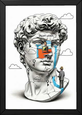 Dream Weaver Morpheus — Surreal David Bust Wall Art Print