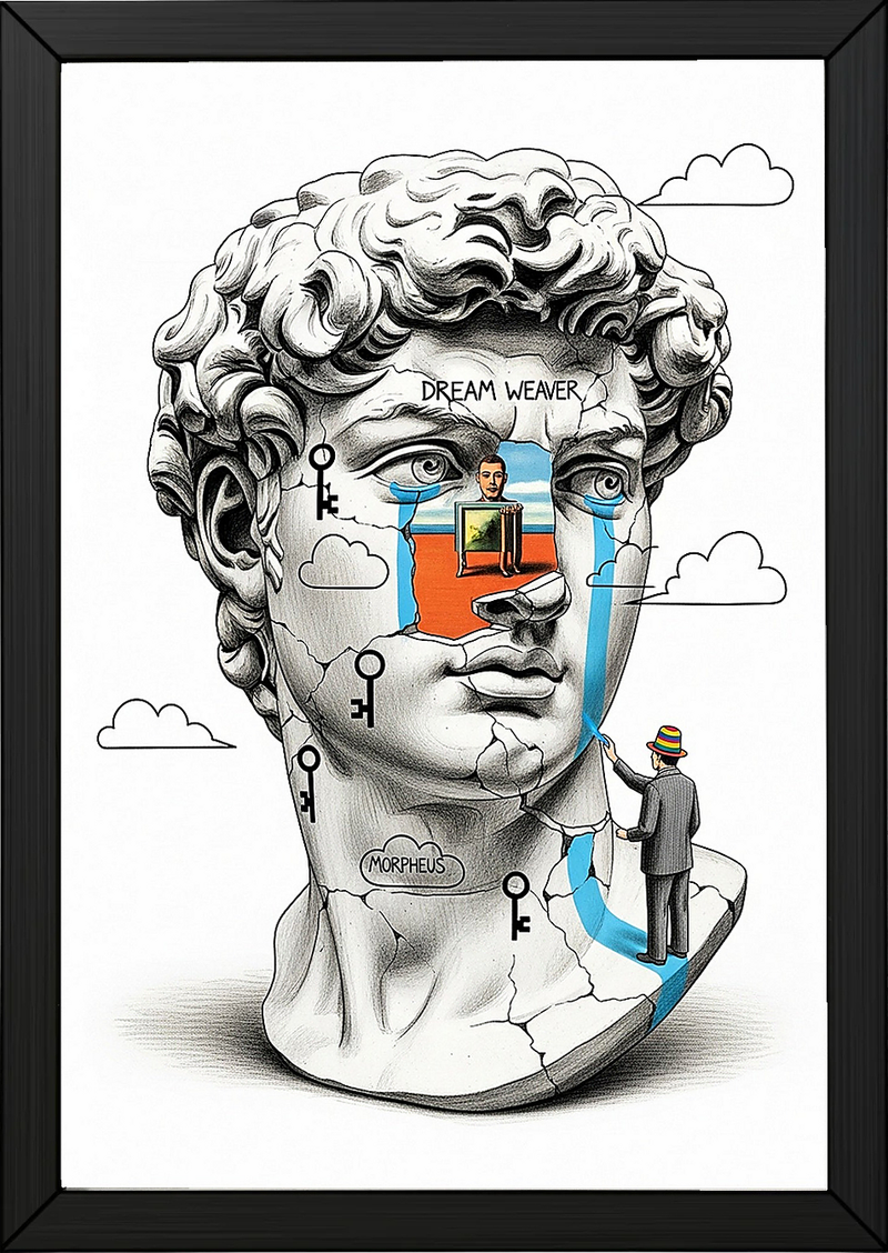 Dream Weaver Morpheus — Surreal David Bust Wall Art Print