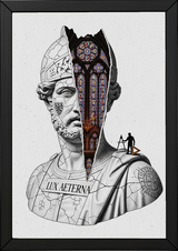 Lux Aeterna — Surreal Roman Bust Wall Art Print