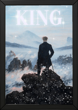 The King Wall Art Print — Bold Royal Quote Poster