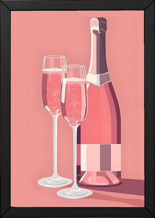 Rosé Rendezvous Wall Art Print — French Pink Wine Poster