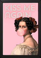 Kiss Me Again Wall Art Print — Romantic Love Quote Poster