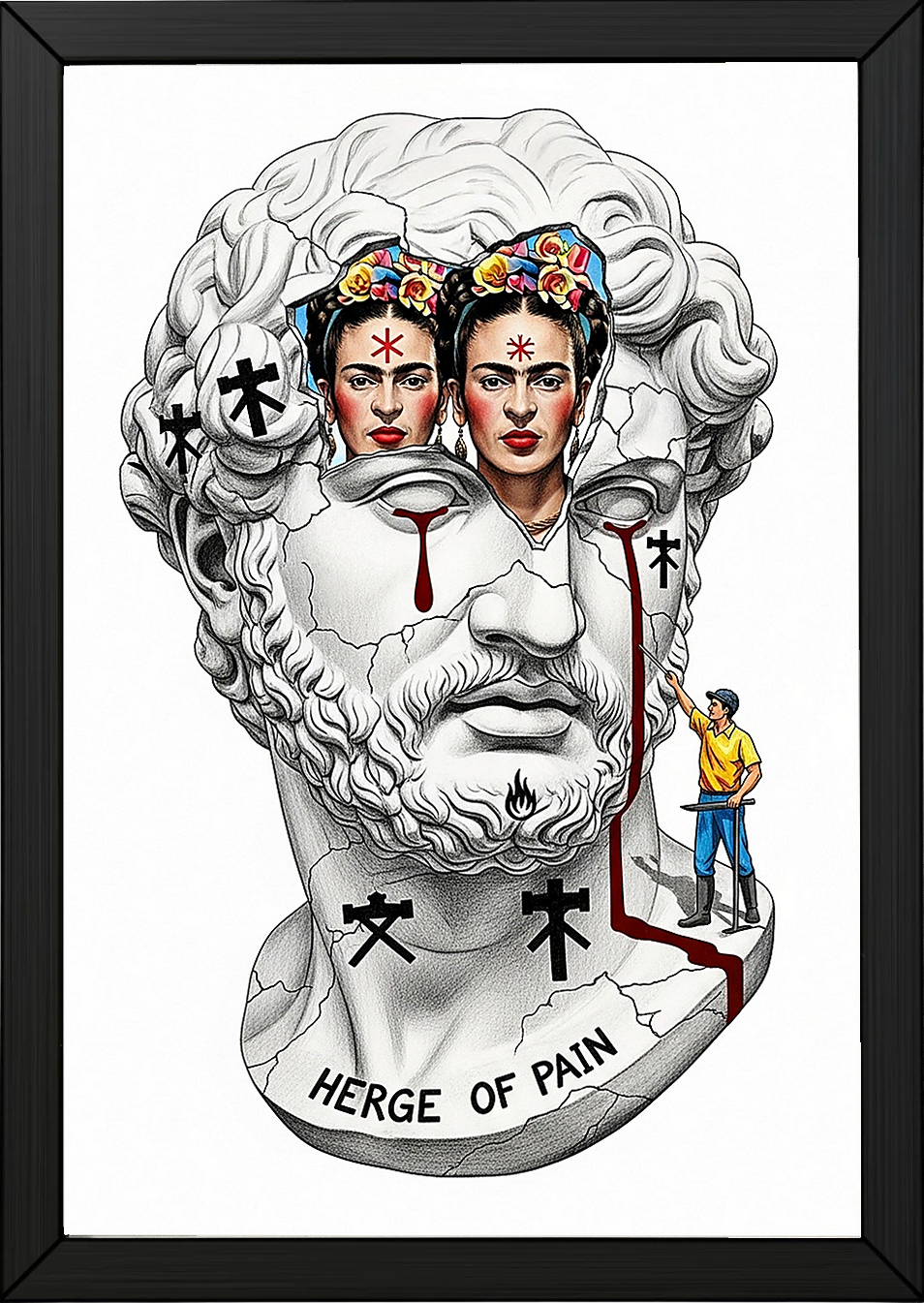 Heritage of Pain — Frida Kahlo Inspired Wall Art Print