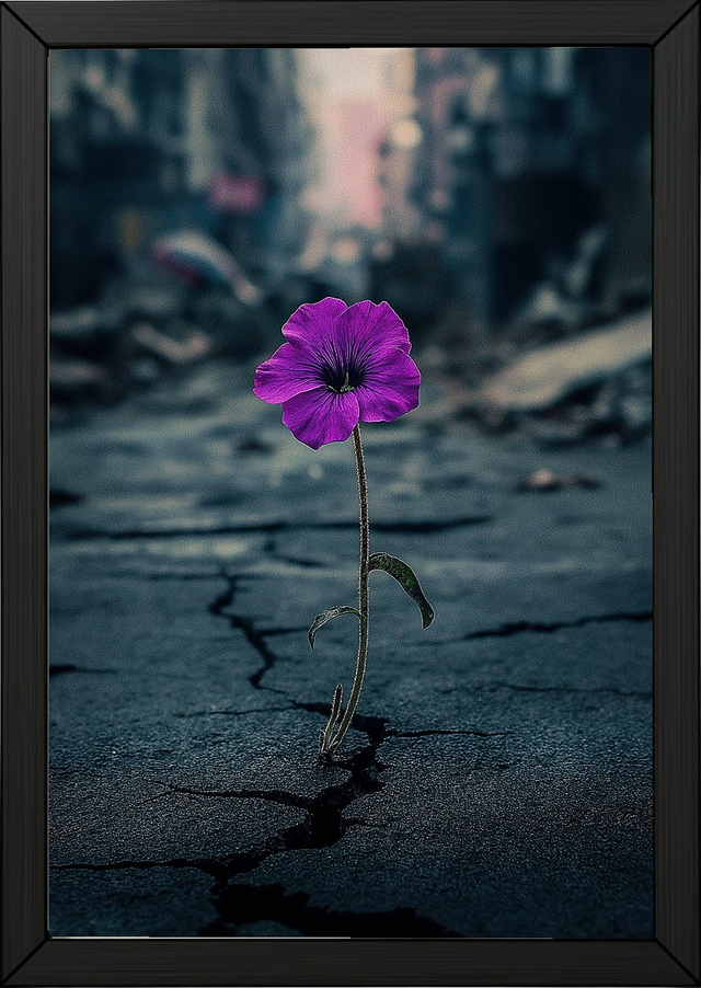 Silent Resistance Wall Art Print — Hope From Ruins Poster