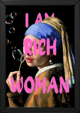 She is Rich Wall Art Print — Abundance Empowerment Quote Poster