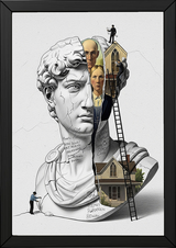 American Gothic Roots — Surreal David Bust Wall Art Print