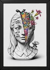 We're All Mad Here Alice — Surreal Wonderland Wall Art Print