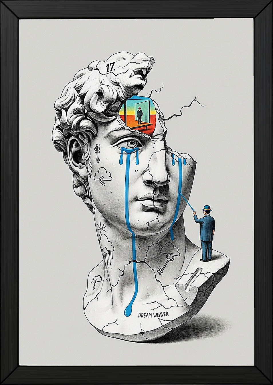 Dream Weaver V.2 — Surreal David Bust Wall Art Print