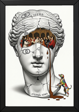 Hera Eternal Vows — Surreal Goddess Bust Wall Art Print