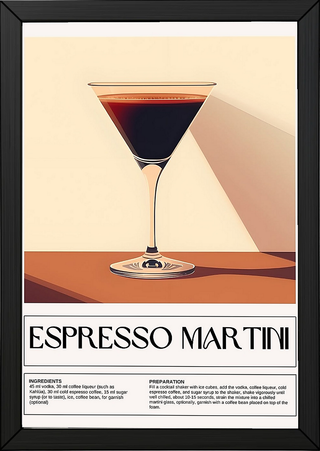 Espresso Martini Wall Art Print — Coffee Cocktail Poster