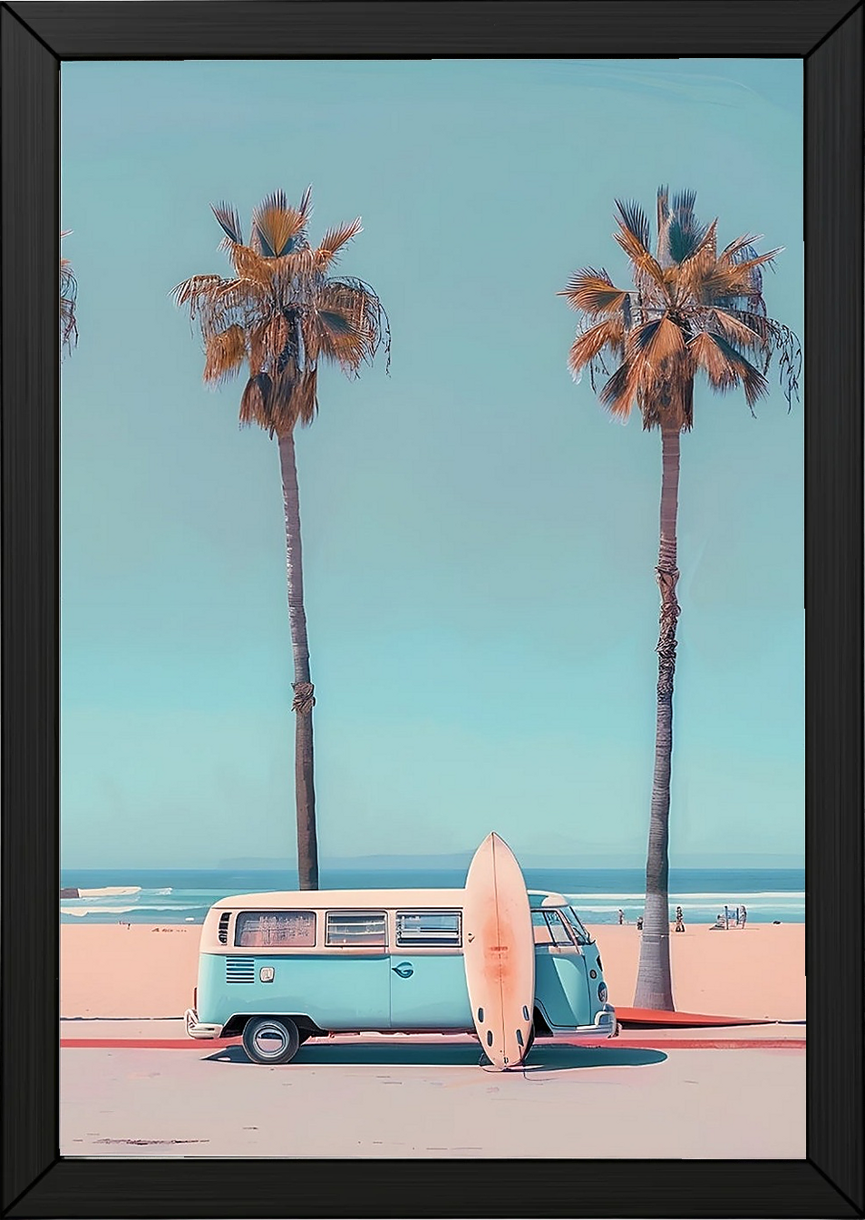 Surf & Chill Wall Art Print — Coastal Surf Lifestyle Poster