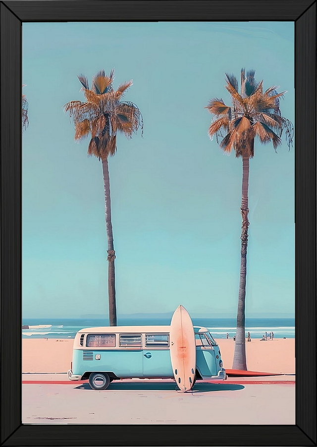 Surf & Chill Wall Art Print — Coastal Surf Lifestyle Poster