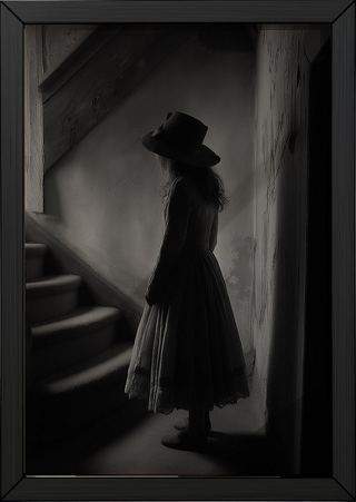 Whispers of Yesterday Wall Art Print — Vintage Nostalgic Portrait Poster