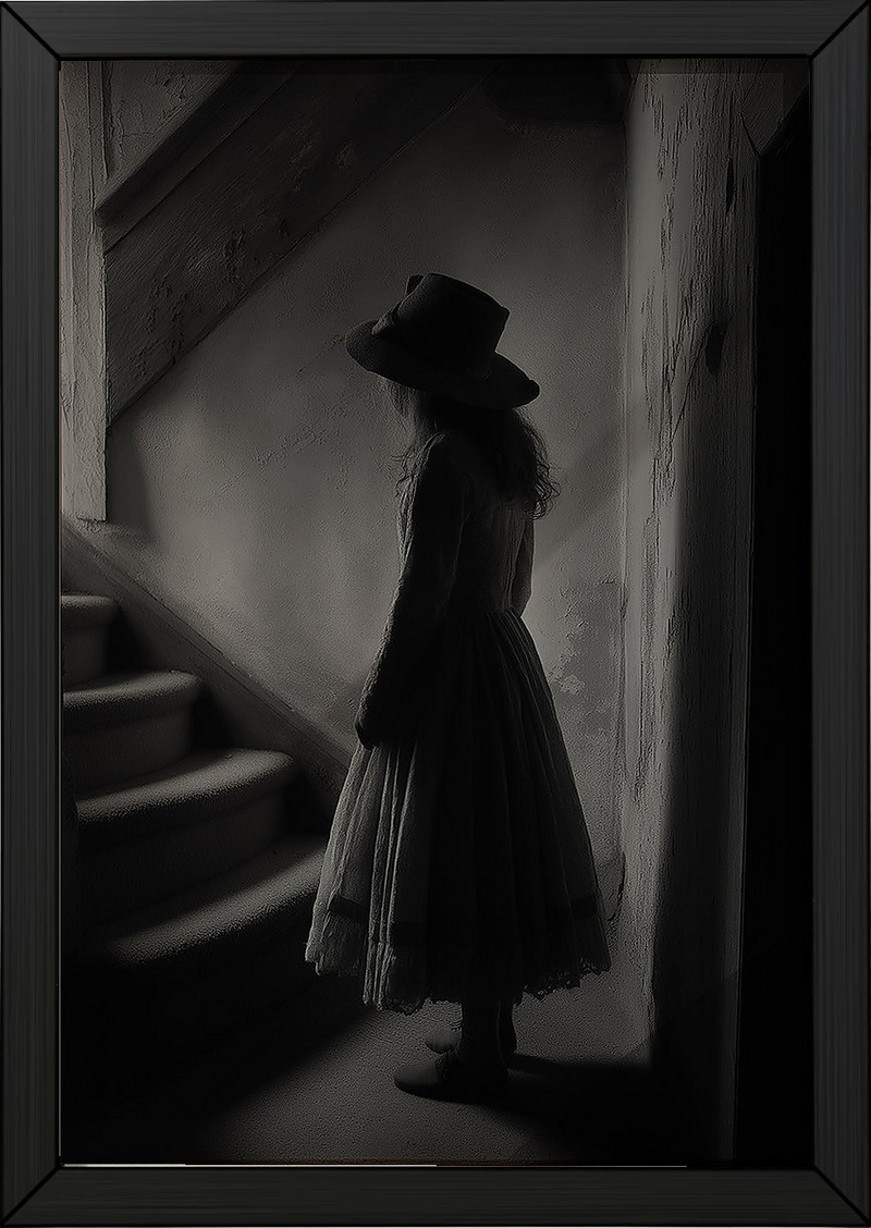 Whispers of Yesterday Wall Art Print — Vintage Nostalgic Portrait Poster