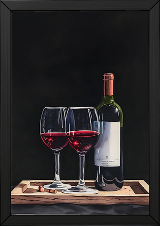 Evening Elegance Wall Art Print — Sophisticated Cocktail Hour Poster
