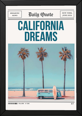 California Dreams Wall Art Print — Pacific Coast Sunset Poster