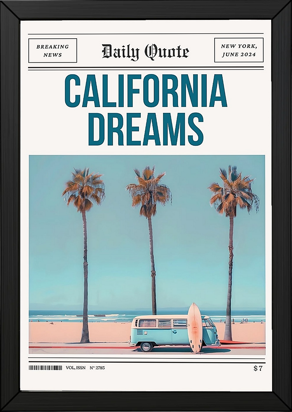 California Dreams Wall Art Print — Pacific Coast Sunset Poster