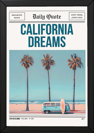 California Dreams Wall Art Print — Pacific Coast Sunset Poster