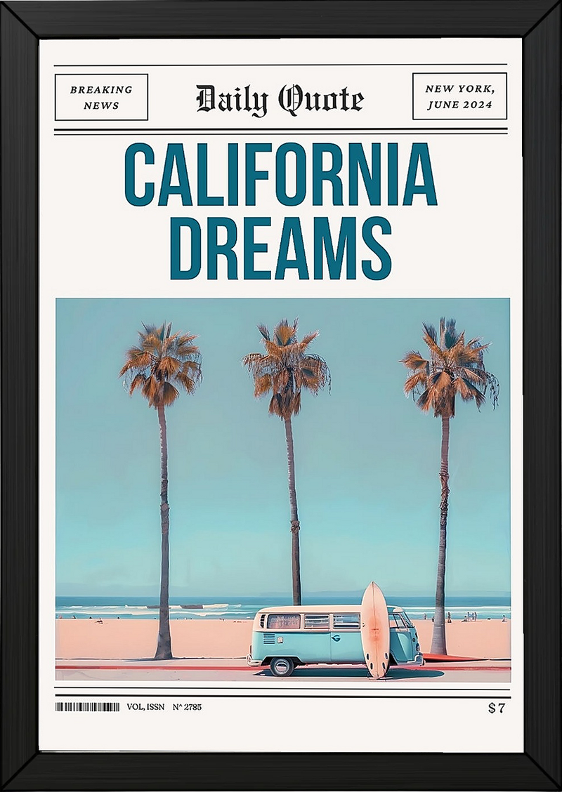 California Dreams Wall Art Print — Pacific Coast Sunset Poster