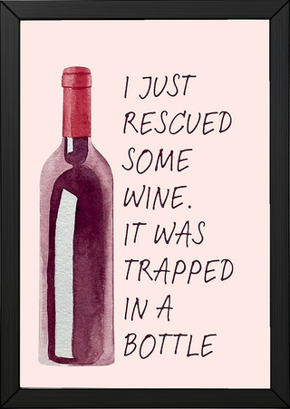 Wine Rescuer's Creed Wall Art Print — Funny Wine Lover Quote Poster