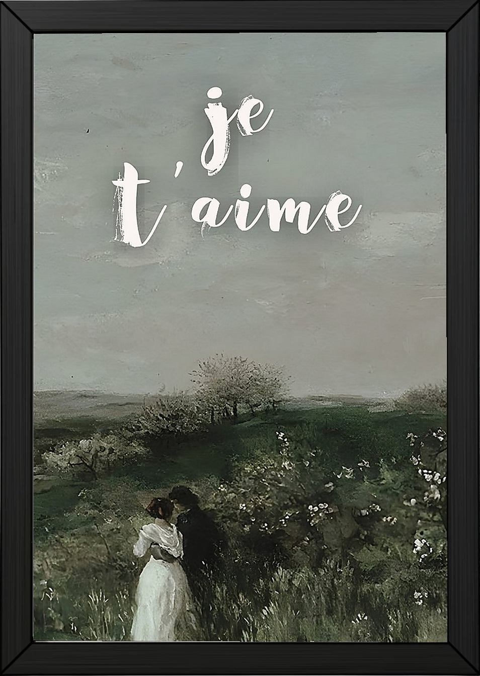Je T'aime Wall Art Print — French Love Quote Poster