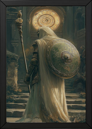 Symbol of Hope Wall Art Print — Mystical Guardian Figure Poster