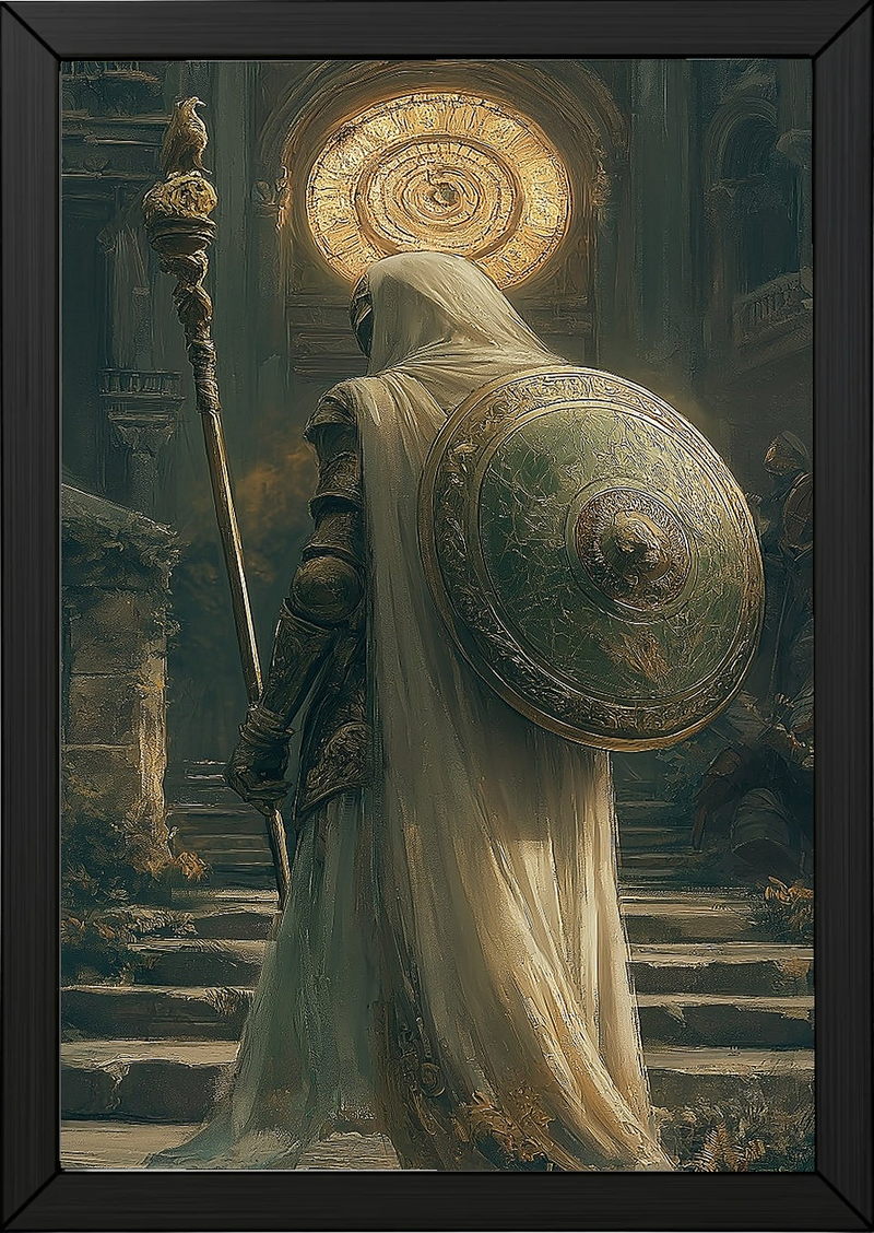 Symbol of Hope Wall Art Print — Mystical Guardian Figure Poster