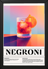 Negroni Wall Art Print — Italian Classic Cocktail Poster