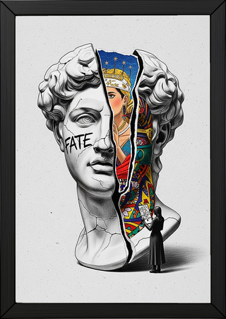 Fate Tarot — Surreal David Bust Wall Art Print