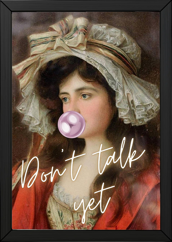 Don't Talk Yet Wall Art Print — Funny Morning Mood Quote Poster