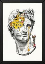 Art's Embrace — Gustav Klimt Inspired Wall Art Print