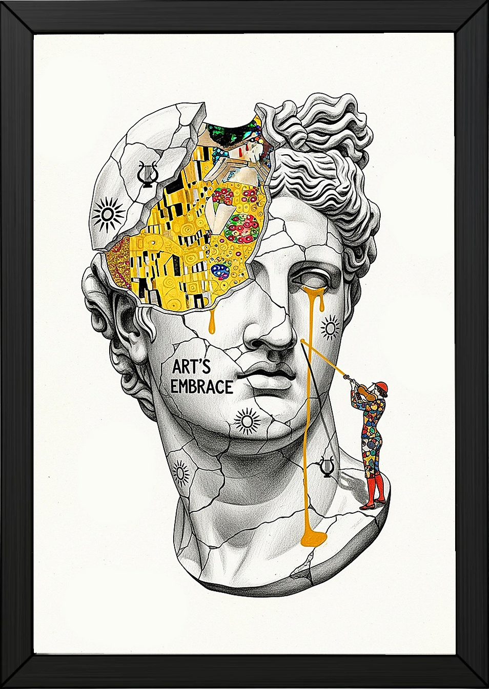 Art's Embrace — Gustav Klimt Inspired Wall Art Print