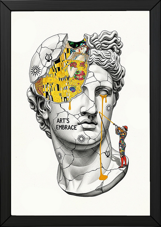 Art's Embrace — Gustav Klimt Inspired Wall Art Print