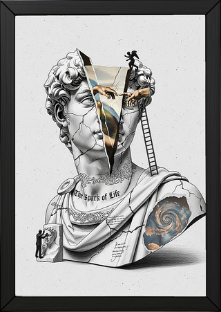 The Spark of Life — Michelangelo's Creation of Adam Wall Art Print