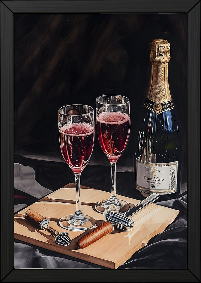 Sparkling Elegance Wall Art Print — Champagne Glamour Quote Poster