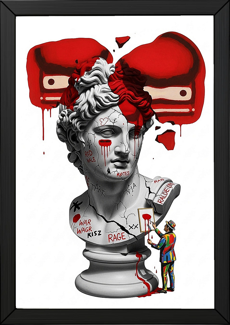 Rage Boxer — Surreal Apollo Bust Wall Art Print