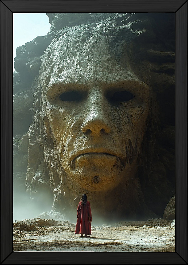 Face of Eternity Wall Art Print — Timeless Portrait Poster