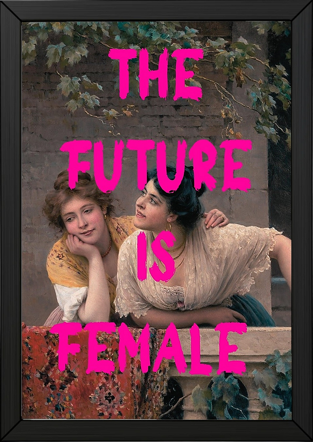 The Future is Female Wall Art Print — Bold Feminist Quote Poster