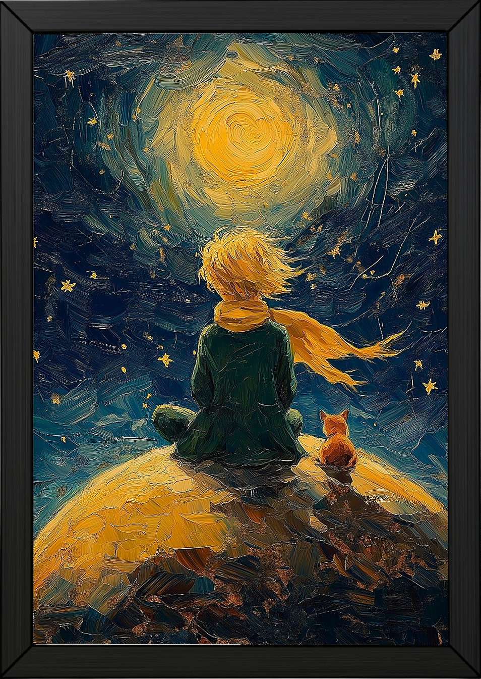 Little Prince Wall Art Print — Antoine de Saint-Exupéry Tribute Poster