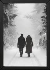 Frosted Love Wall Art Print — Winter Romance Poster