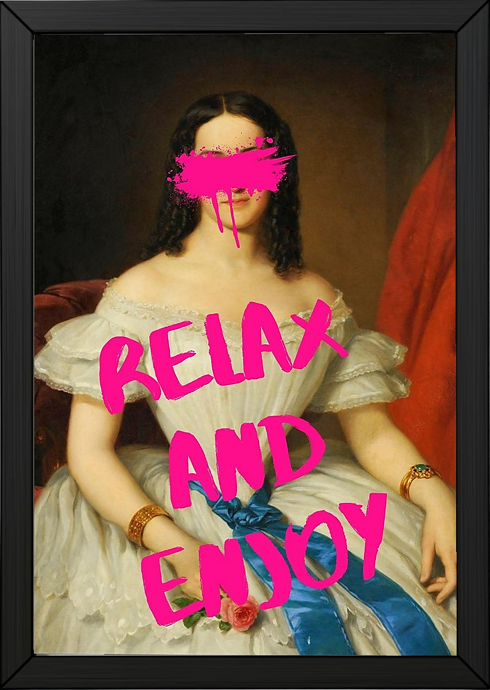 Relax And Enjoy Wall Art Print — Soft Mindful Quote Poster